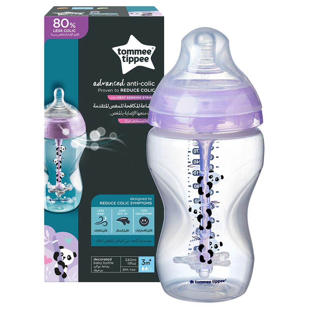 Tommee Tippee Advanced Anti-Colic Feeding Bottle, 340ml-Pink