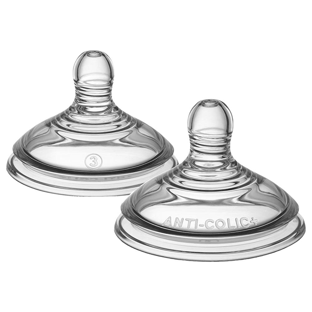 Tommee Tippee Advanced Anti-Colic Teats,Fast Flow x2 -Clear