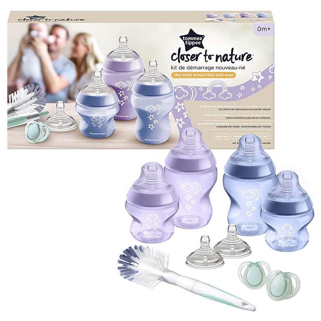 رضاعة اطفال حديثي الولادة حزمة 4في1  مع فرشاة ولهاية Newborn Baby Bottle Starter Kit - Tommee Tippee - SW1hZ2U6NjY4MDM1