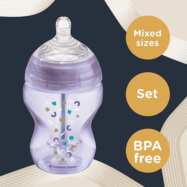 Tommee Tippee - Newborn Baby Bottle Starter Kit - Purple - SW1hZ2U6NjY4MDY1