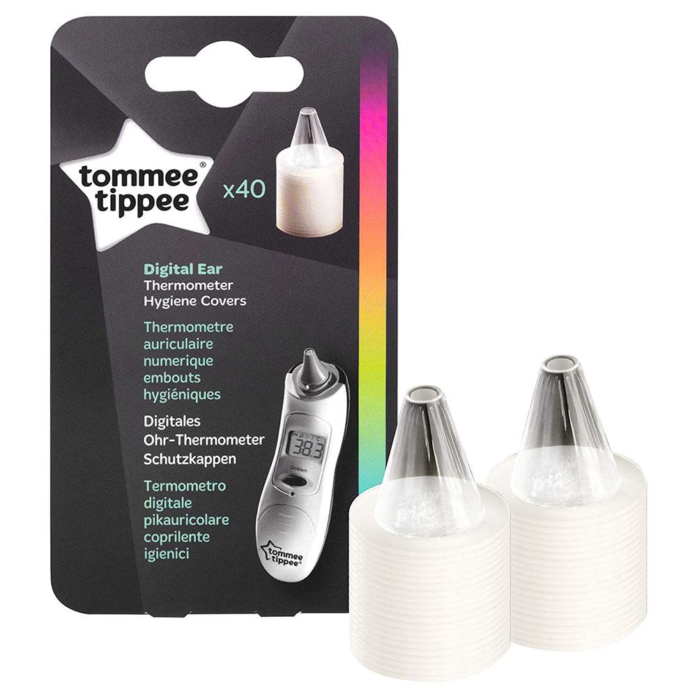 كفر لمقياس حرارة Closer to Nature حزمة 40في1 Tommee Tippee Ear Thermometer Hygiene Covers