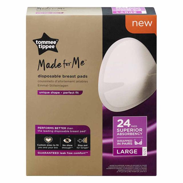 Tommee Tippee Made For Me Disposable Breast Pads 24pc Large - SW1hZ2U6NjQ0MjY2