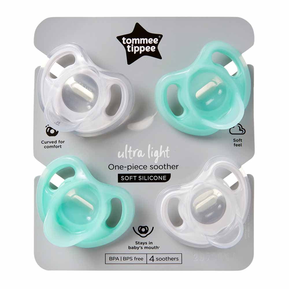 لهاية اطفال حزمة 4في1 Ultra-Light Silicone Soother - Tommee Tippee