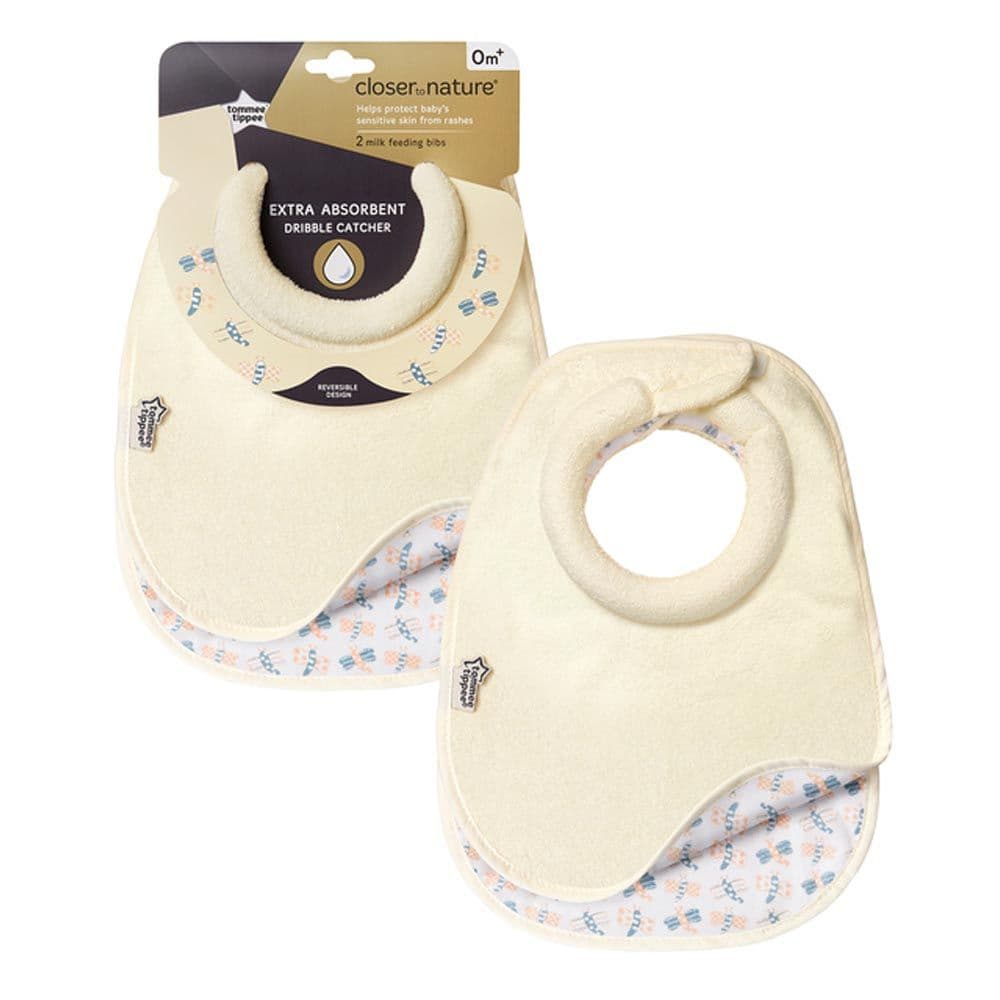 Tommee Tippee-Closer to Nature Milk Feeding Bib X 2- Cream