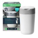 Tommee Tippee - Twist and Click Advanced Nappy Bin with 1x Refill Cassette with Sustainably Sourced Antibacterial GREENFILM - White - SW1hZ2U6NjY4OTYw