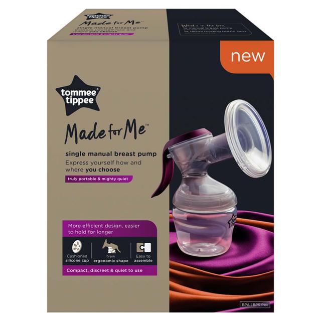 مضخة حليب الام يدوية مع كريب ترطيب الحلمة Made For Me Breast Feeding Combo 10 - Tommee Tippee - SW1hZ2U6NjY5MTE3