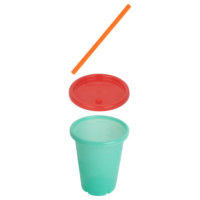 كأس أطفال مضاد للإنسكاب مع مصاصة 300ml حزمة 4في1 Take & Toss Straw Cups - The First Years - SW1hZ2U6NjY5NjU0