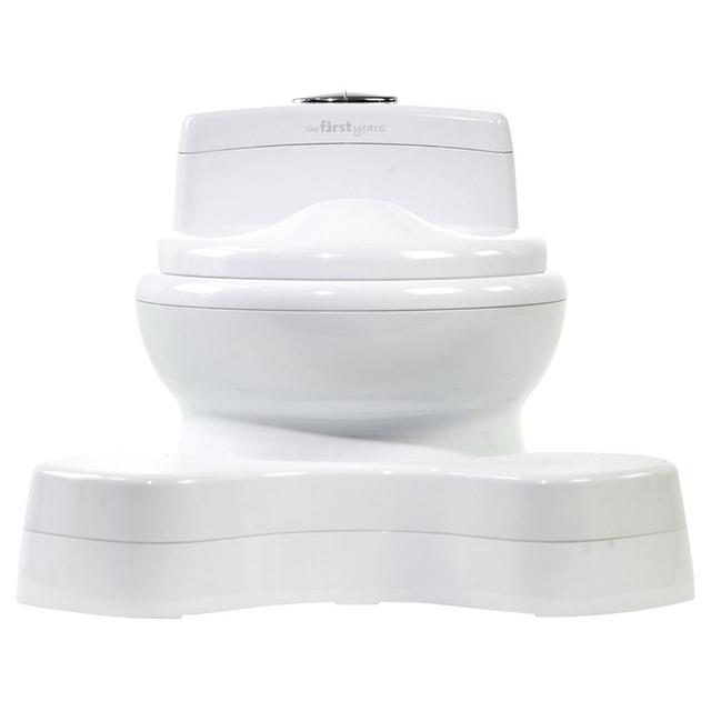 كرسي اطفال للحمام أبيض ذا فيرست ييرز  The First Years White Trainer Seat & Super Pooper Plus Potty