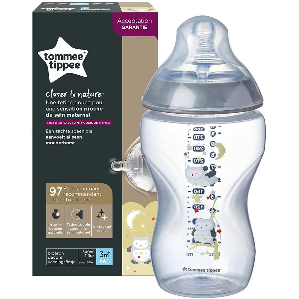 رضاعة اطفال 340ml بلاستيك Tommee Tippee Closer to Nature Feeding Bottle