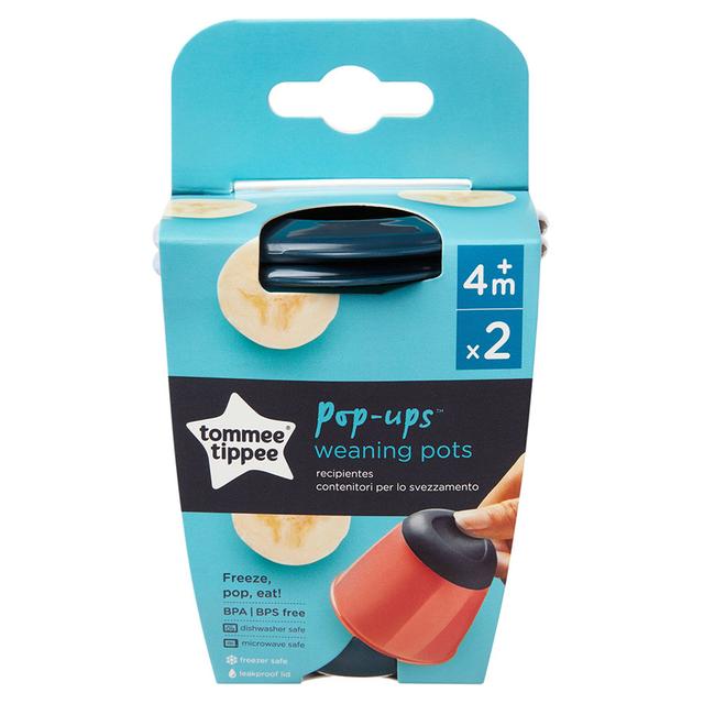 وعاء طعام للاطفال غير قابل للانزلاق 120ml حزمة 2في1 اخضر Explora Pop Ups Weaning Pots - Tommee Tippee - SW1hZ2U6NjY4NTIw