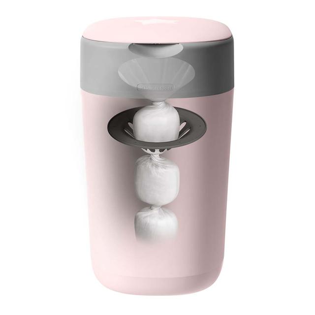 سلة مهملات لفوط الأطفال زهري Twist and Click Advanced Nappy Bin - Tommee Tippee - SW1hZ2U6NjY4OTk3