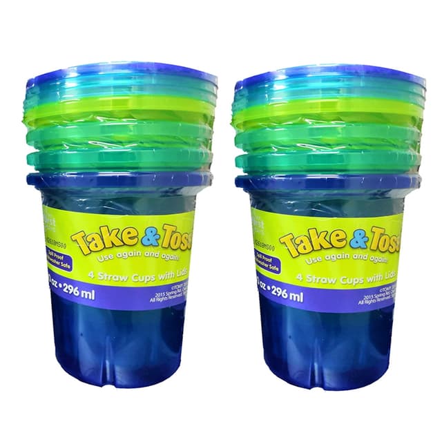 كوب اطفال بمصاص 300 مل حزمة 2 في 1 ذي فيرست ييرز The First Years Take & Toss Straw Sippers