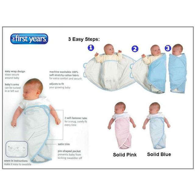 قماط أطفال أبيض Easy Wrap Swaddler - The First Years - SW1hZ2U6NjY5NDkx