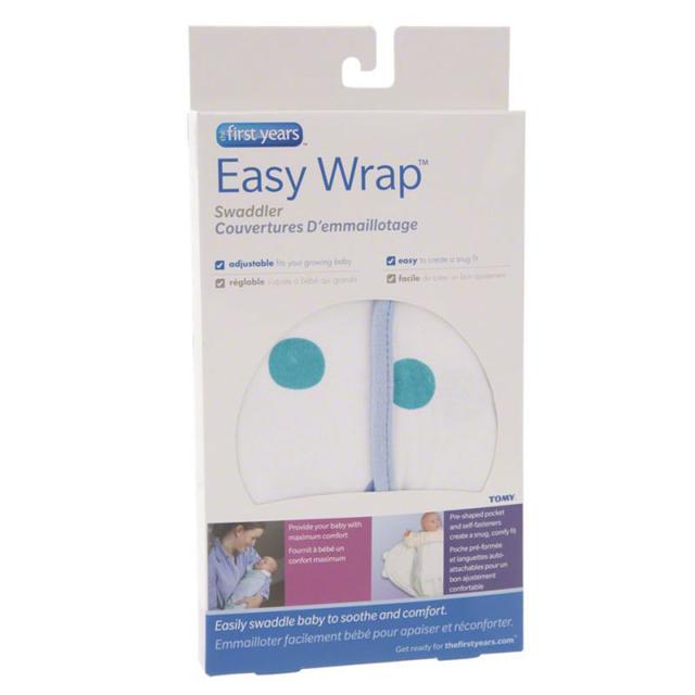 قماط أطفال أبيض Easy Wrap Swaddler - The First Years