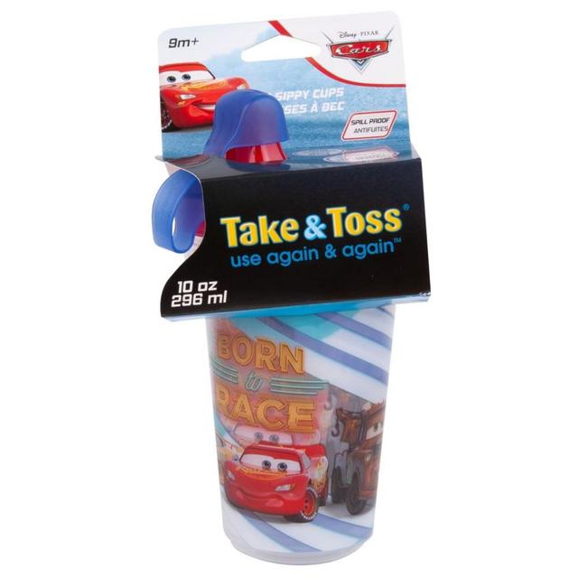 كوب الأطفال ضد الانسكاب 300ml حزمة 3في1  Cars Take & Toss Sippy Cup - The First Years - SW1hZ2U6NjY5ODkw