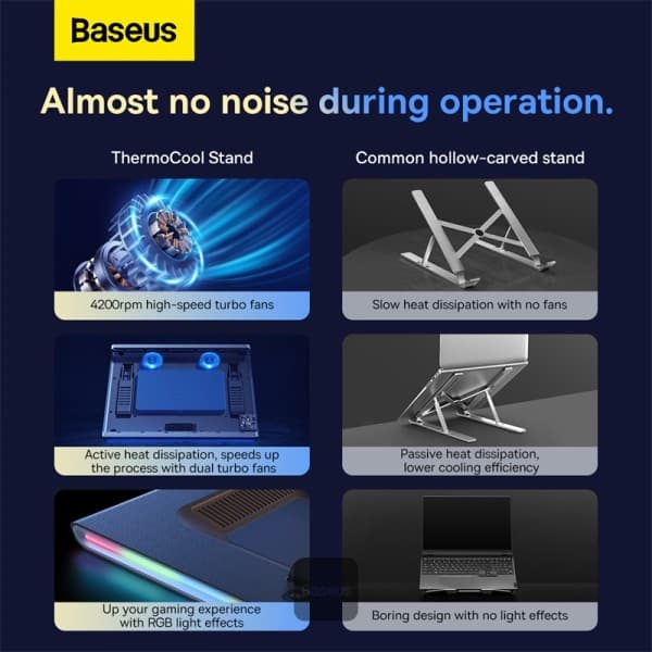 مروحة تبريد للابتوب Baseus ThermoCool Heat-Dissipating Laptop Stand