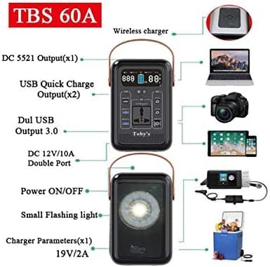 بطارية متنقلة للرحلات Toby's 60A Power Station 60000mAh 222WH