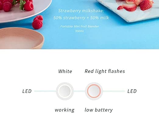 Fresh Juice Portable Blender 350ml capacity With a capacity of 1400 mAh