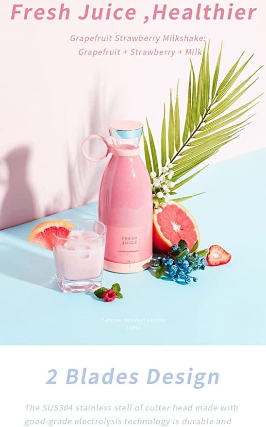 Fresh Juice Portable Blender 350ml capacity With a capacity of 1400 mAh