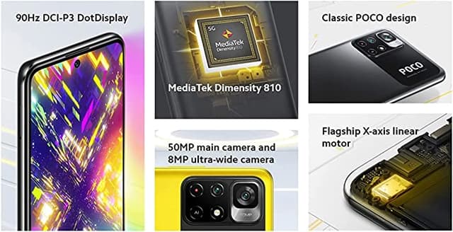 موبايل جوال Xiaomi Poco M4 pro 5G Smartphone Dual-Sim رامات 6 جيجا – 128 جيجا تخزين