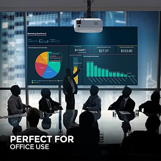 بروجكتر منزلي سنيمائي أندرويد بدقة 1080p Wownect Mini Android Projector 7000 Lumens بمقاس عرض 300 بوصة