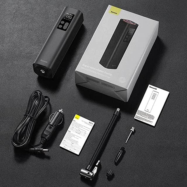 منفاخ إطارات محمول Baseus BS-CG003 Mini Inflator Pump Portable Auto Tire Pump