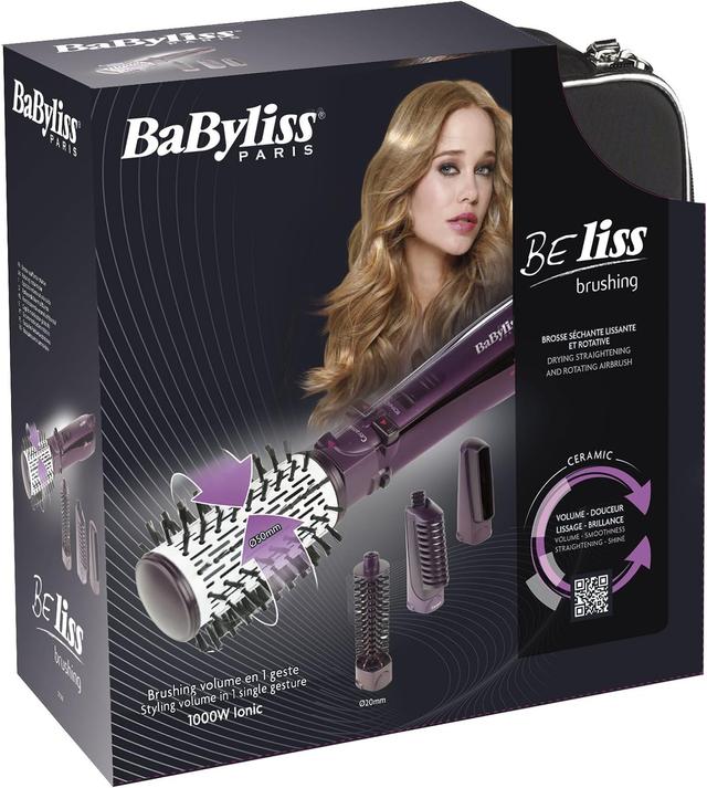استشوار دوار بيبي ليس 1000W مع 4 رؤوس Babyliss Rotating Hair Brush