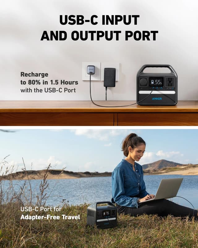 بطارية انكر للرحلات Anker 521 Power station 256Wh