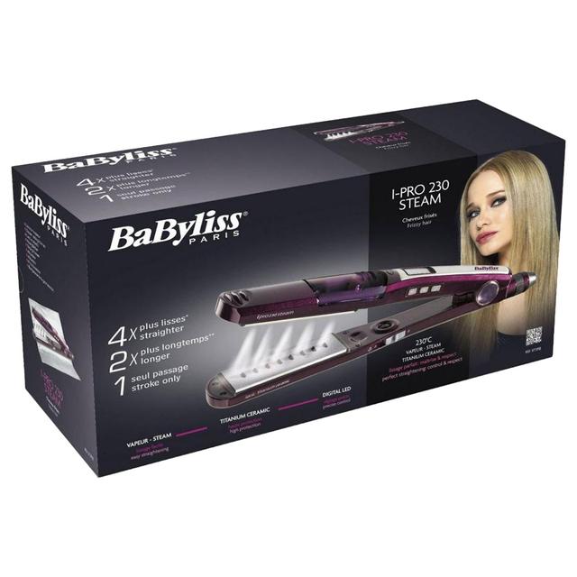 ليس الشعر 235C بيبي ليس Babyliss Steam Straightener Retractable Saso - SW1hZ2U6Njk1MjE1