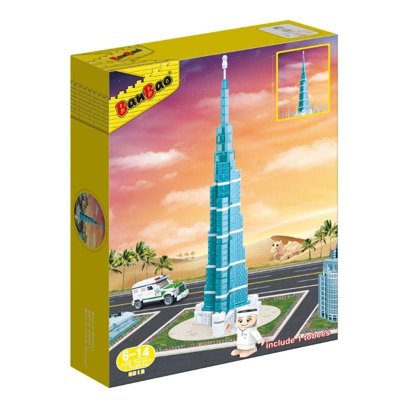 بزل 3D على شكل برج خليفة 340 قطعة كريستال بطول 37.5 سم Banbao Burj Khalifa Crystal Clear