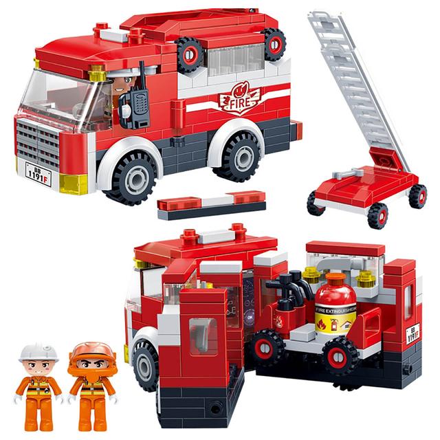 Banbao - Fire Ladder Truck Building Set 229pcs - SW1hZ2U6NjkyODYx