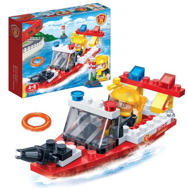 Banbao - Fire Series - Fire Rescue Boat (62 pieces) - SW1hZ2U6NjkzOTc3