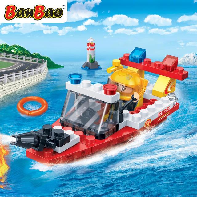 Banbao - Fire Series - Fire Rescue Boat (62 pieces) - SW1hZ2U6NjkzOTc5