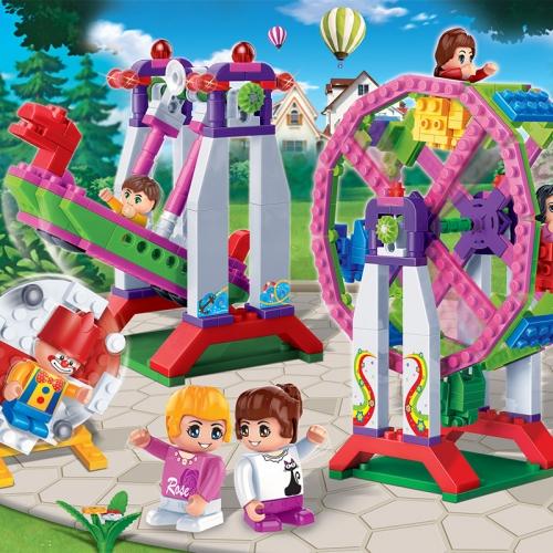 مكعبات على شكل مدينة ملاهي 401 قطعة Banbao Girl Series Fun Park Building Toy - SW1hZ2U6NjkyMjE0