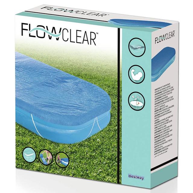 Bestway - Flowclear Pool Cover 262x175x51cm - Blue - SW1hZ2U6NjkwNjI0