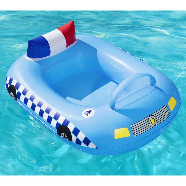 عوامة سباحة على شكل سيارة شرطة للأطفال من عمر 3 سنوات فما فوق من بيست واي Bestway UV Care Fun Speakers Police Boat - SW1hZ2U6Njg5MTUw