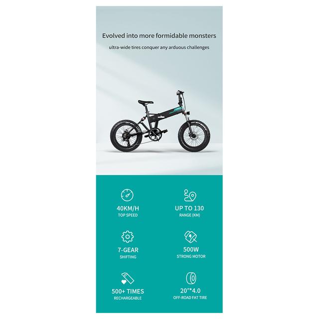 دراجة كهربائية (سيكل كهربائي) فيدو - قابلة للطي بسرعة 40كم/س Folding E-Bike M1PRO - Fiido - SW1hZ2U6Njg4Mjk1