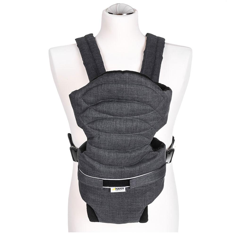 حمالة طفل ظهرية للوالدين من هوك Hauck - 2 Way Carrier Melange Charcoal - Gray