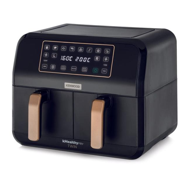 قلاية هوائية ثنائية 4+4 ليتر كينوود مع مؤقت Kenwood Airfryer Dual HFP70.000BK - SW1hZ2U6Njk5MDA0