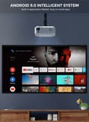 بروجكتر منزلي أندرويد Wownect Mini Android Projector 7000 Lumens Screen With Projector Screen مع شاشة عرض بمقاس 150 بوصة