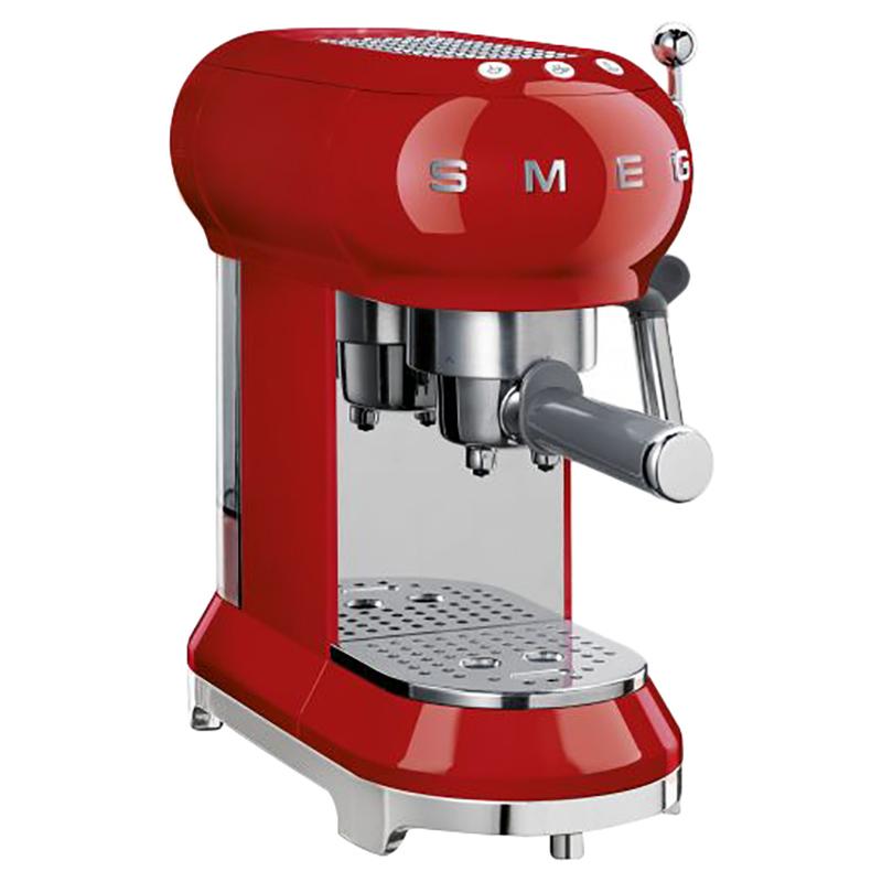 ماكينة قهوة أسبريسو 1350 واط أحمر سميج Smeg Espresso coffee machine