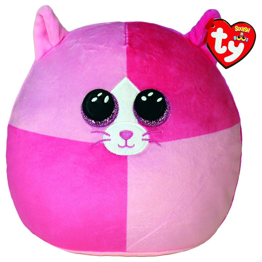 TY - Squish-A-Boos Cat Scarlett 10-inch - Pink