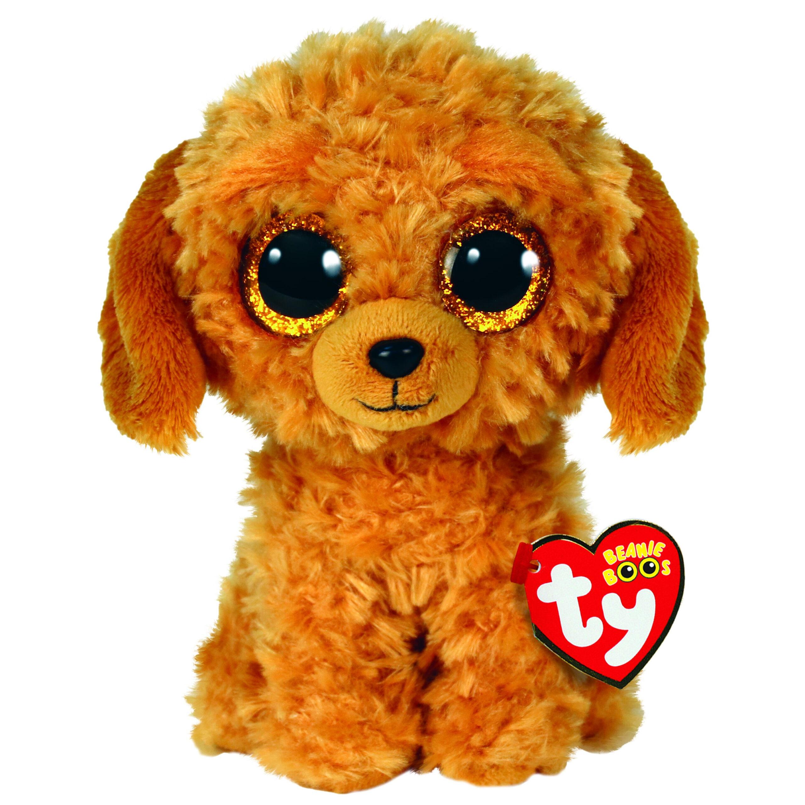 دمية للأطفال على شكل كلب جولدن بحجم 6 انش Ty Beanie Boos Dog Noodles Golden Plush Toy