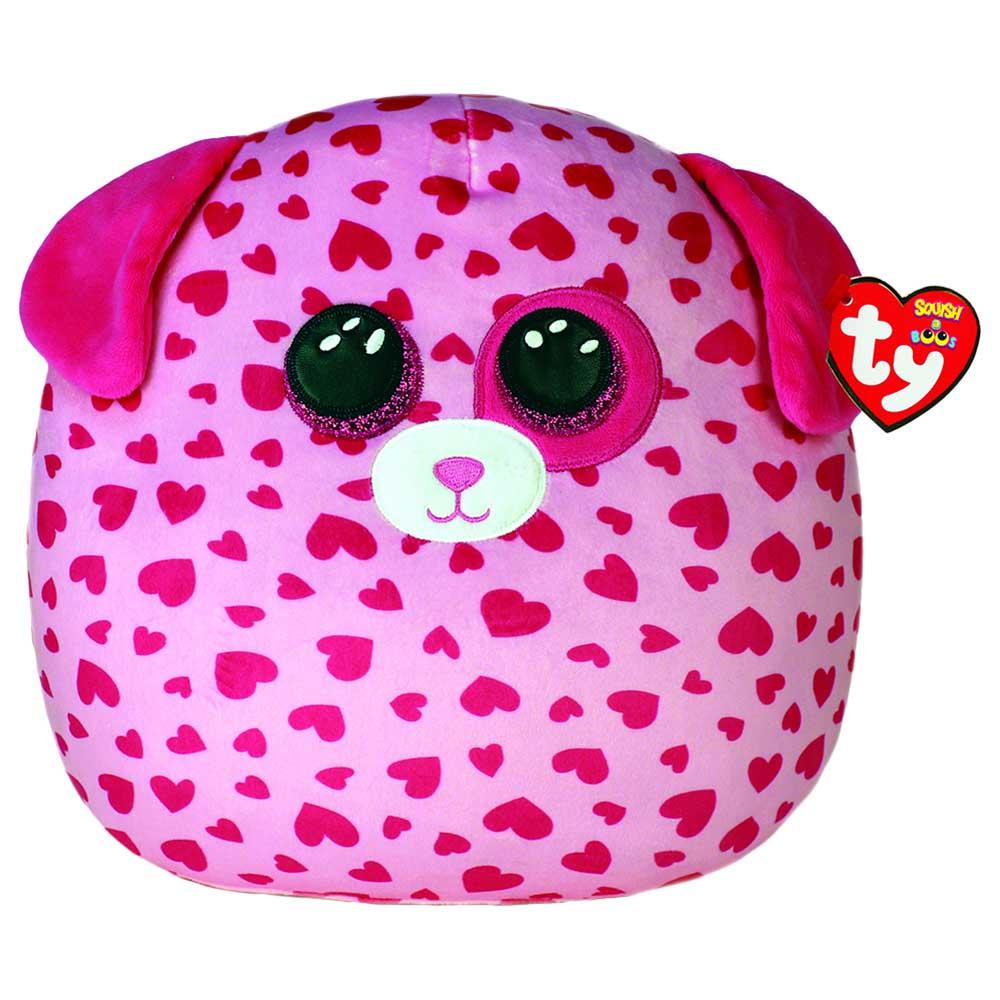 Ty - Squish-A-Boos Dog Tickle Plush 10-inch - Pink