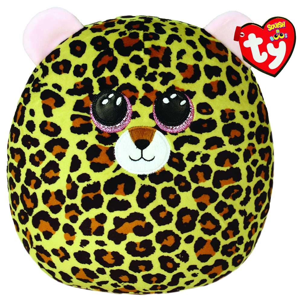 دمية فهد سكويش بوس 14 انش للأطفال تي واي TY Squish-A-Boos Leopard Livvie