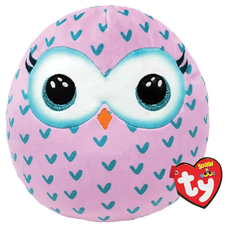 Ty - Squish-A-Boos Owl Winks Plush 10-inch