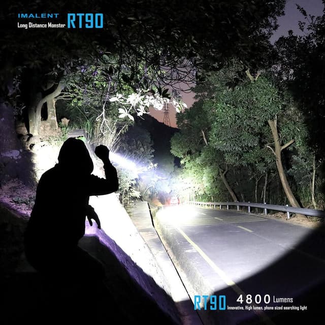 كشاف يدوي قابل لإعادة الشحن Imalent RT90 Flashlight بقوة 4800 لومن
