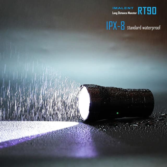 كشاف يدوي قابل لإعادة الشحن Imalent RT90 Flashlight بقوة 4800 لومن