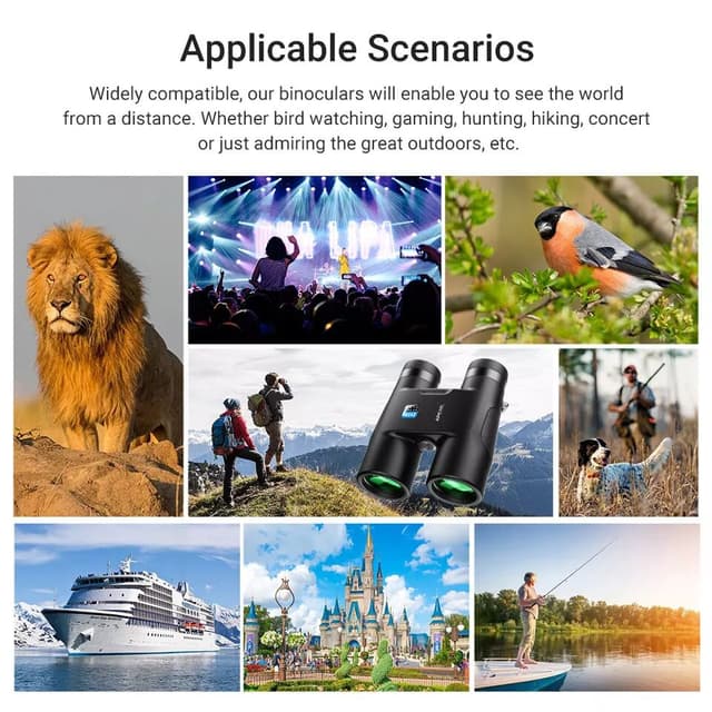 Apexel 10x42 Fixed Focus Binoculars Autofocus Telescope