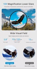 Apexel 10x42 Fixed Focus Binoculars Autofocus Telescope